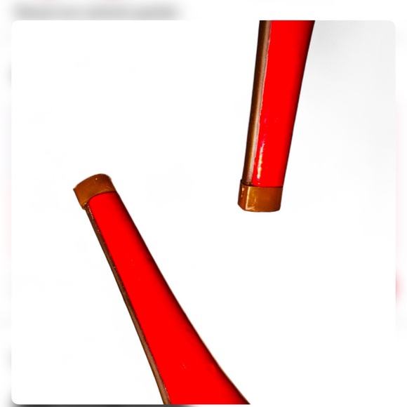 Jessica Simpson Prizma Red Patent D'Orsay Pumps Size 7 Excellent Cond Bold chic - Picture 8 of 13